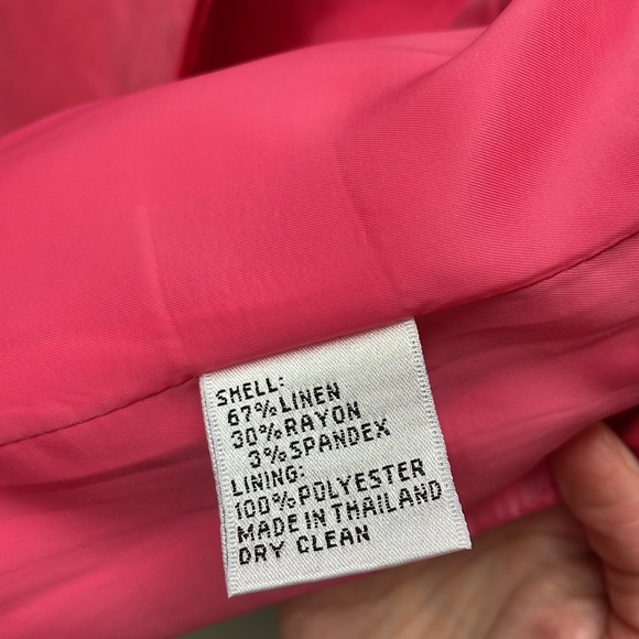 Talbots Pink Coral Spring Blazer Sz Petite 6 - Picture 10 of 11